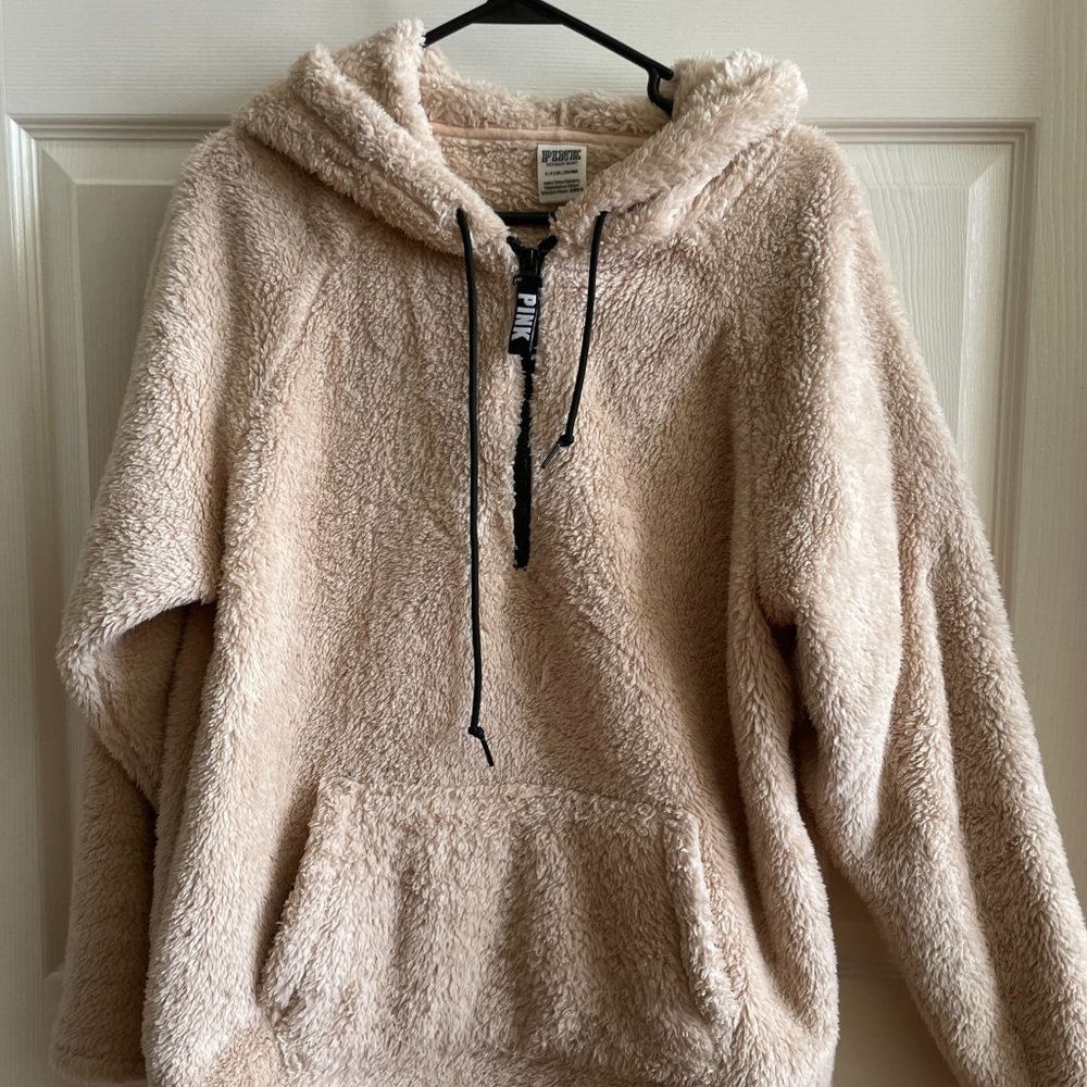 PINK Cream oversized hoodie